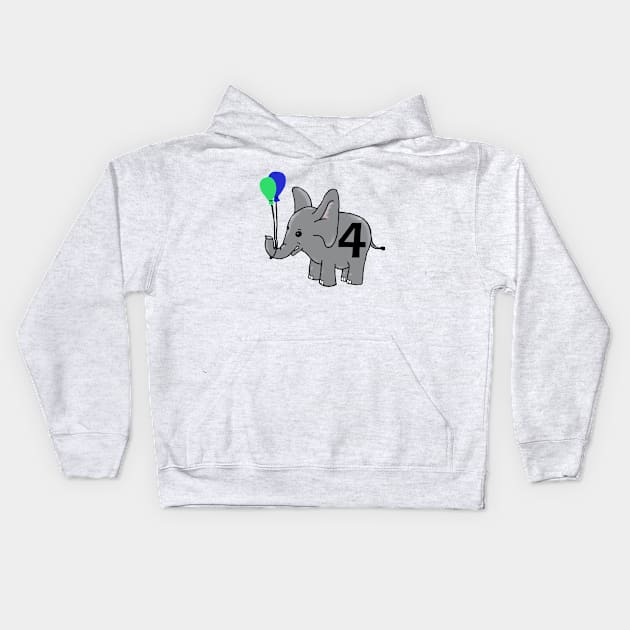 Birthday baby elephant Kids Hoodie by Die Designwerkstatt